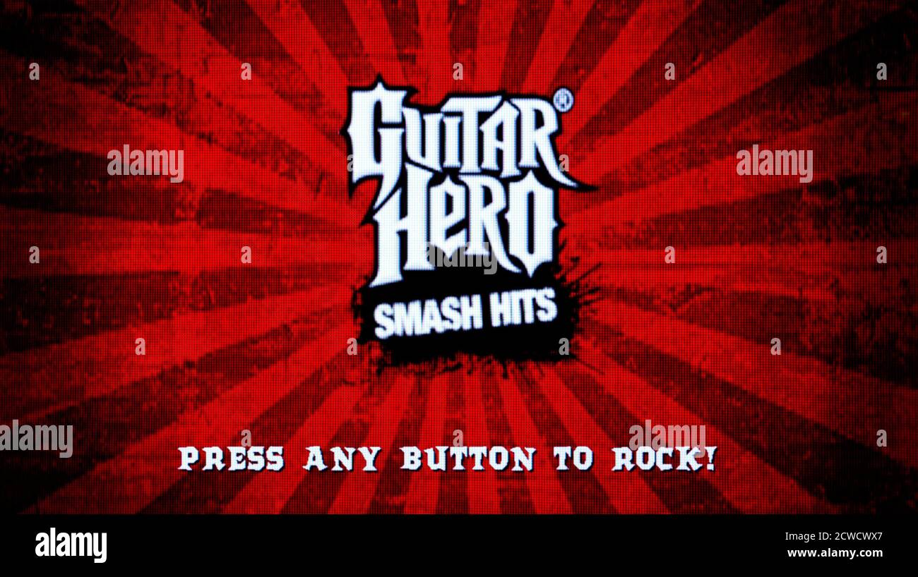 Guitar Hero Smash Hits - Sony Playstation 2 PS2 - Editorial use only Stock Photo