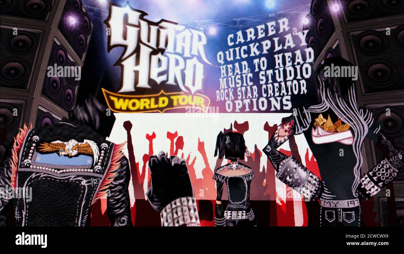 Guitar Hero World Tour - Sony Playstation 2 PS2 - Editorial use only Stock Photo