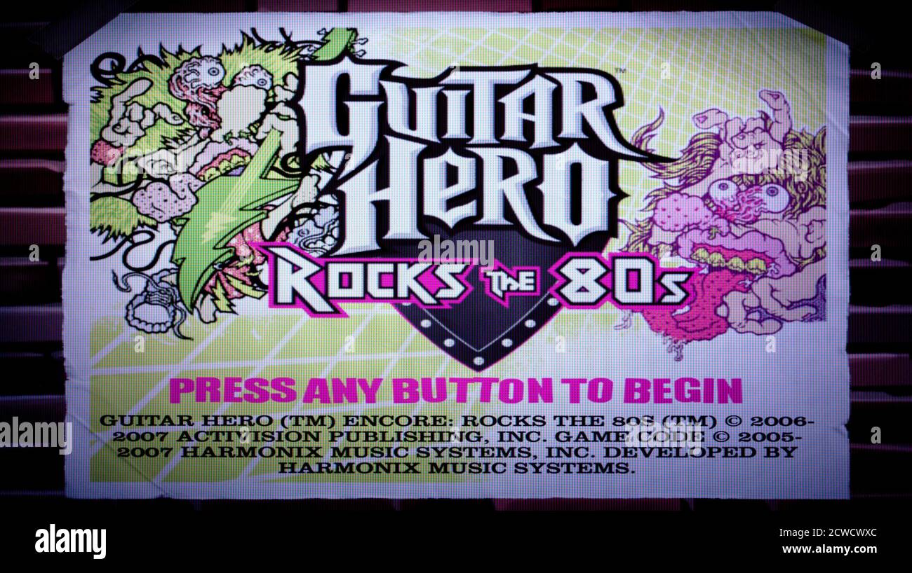 Guitar Hero Rocks the 80s - Sony Playstation 2 PS2 - Editorial use only Stock Photo
