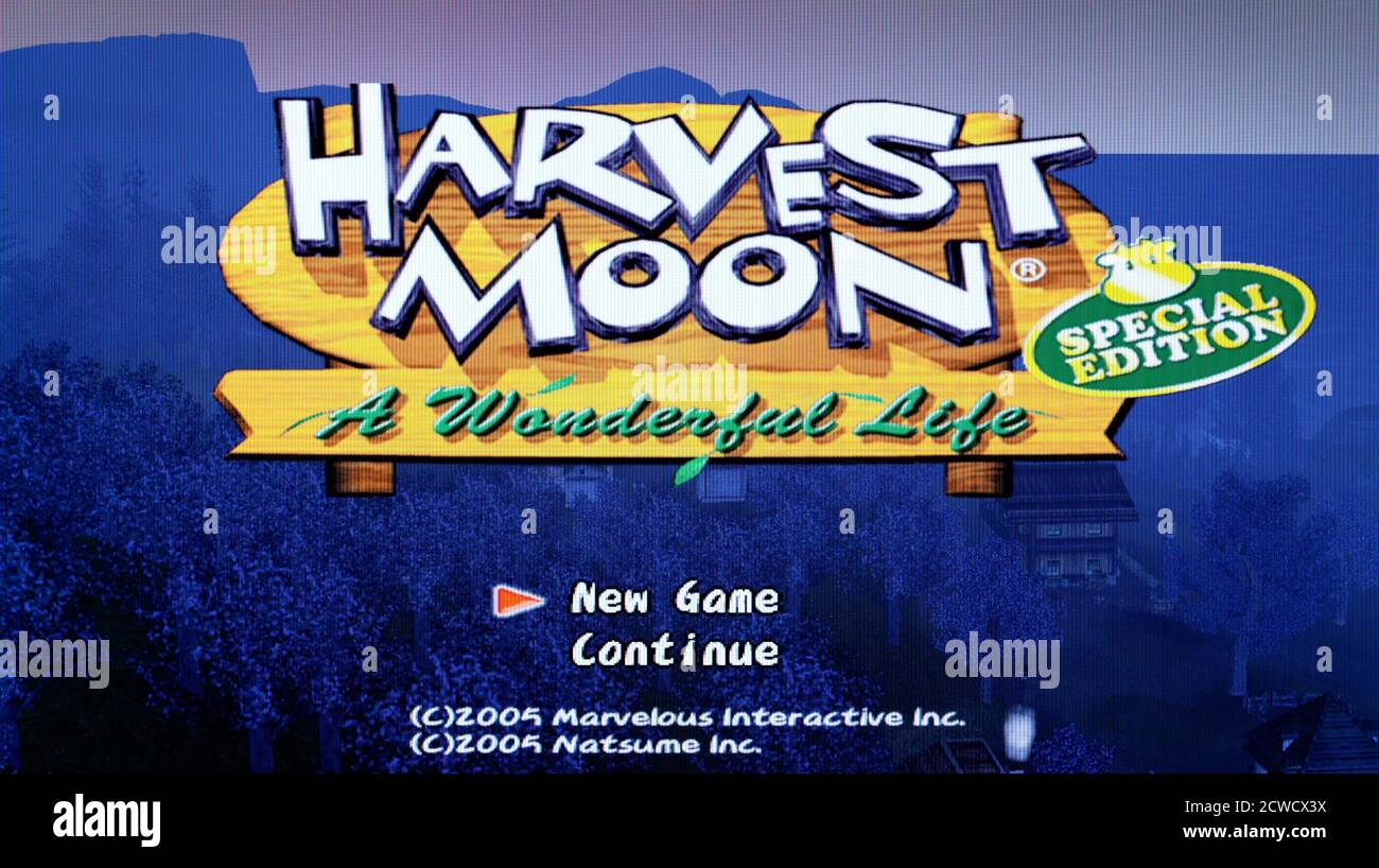 Harvest Moon - A Wonderful Life - Sony Playstation 2 PS2 - Editorial use only Stock Photo