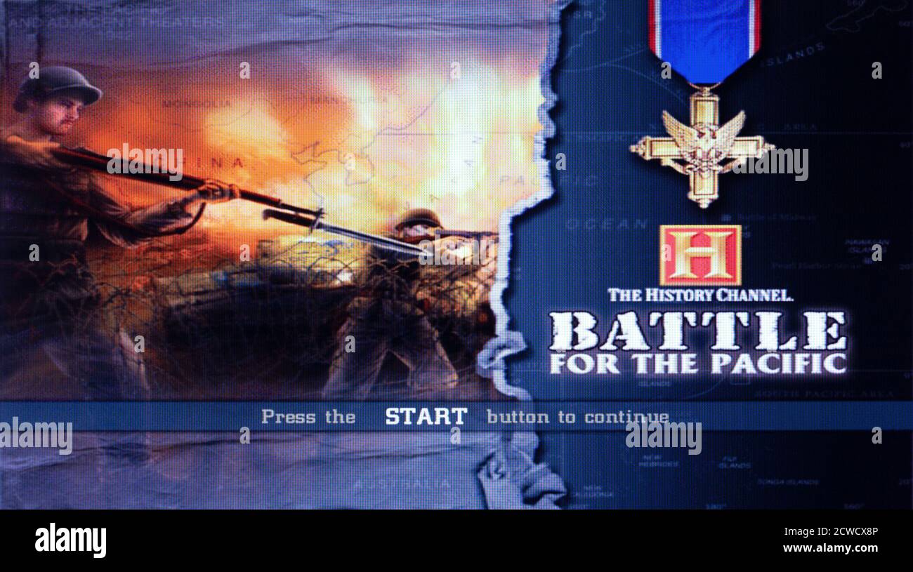 History Channel - Battle for the Pacific - Sony Playstation 2 PS2 - Editorial use only Stock Photo