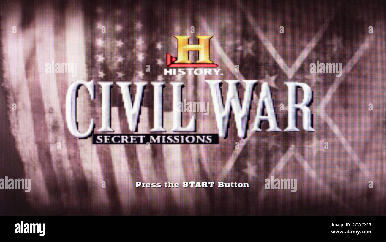 History Channel - Civil War Secret Missions - Sony Playstation 2 PS2 - Editorial use only Stock Photo