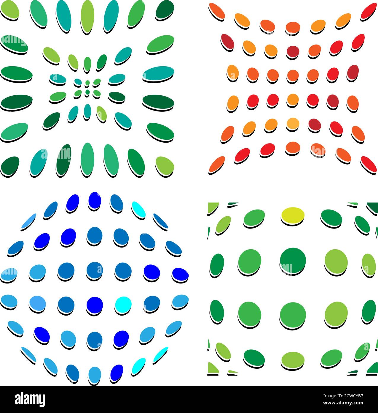 Colorful motifs, abstract shapes vector. Circular pattern elements ...