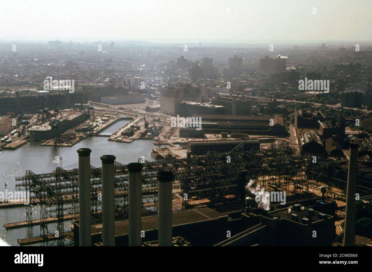 Brooklyn New York shipyards ca.  May 1974 - New York City 1970s Stock Photo