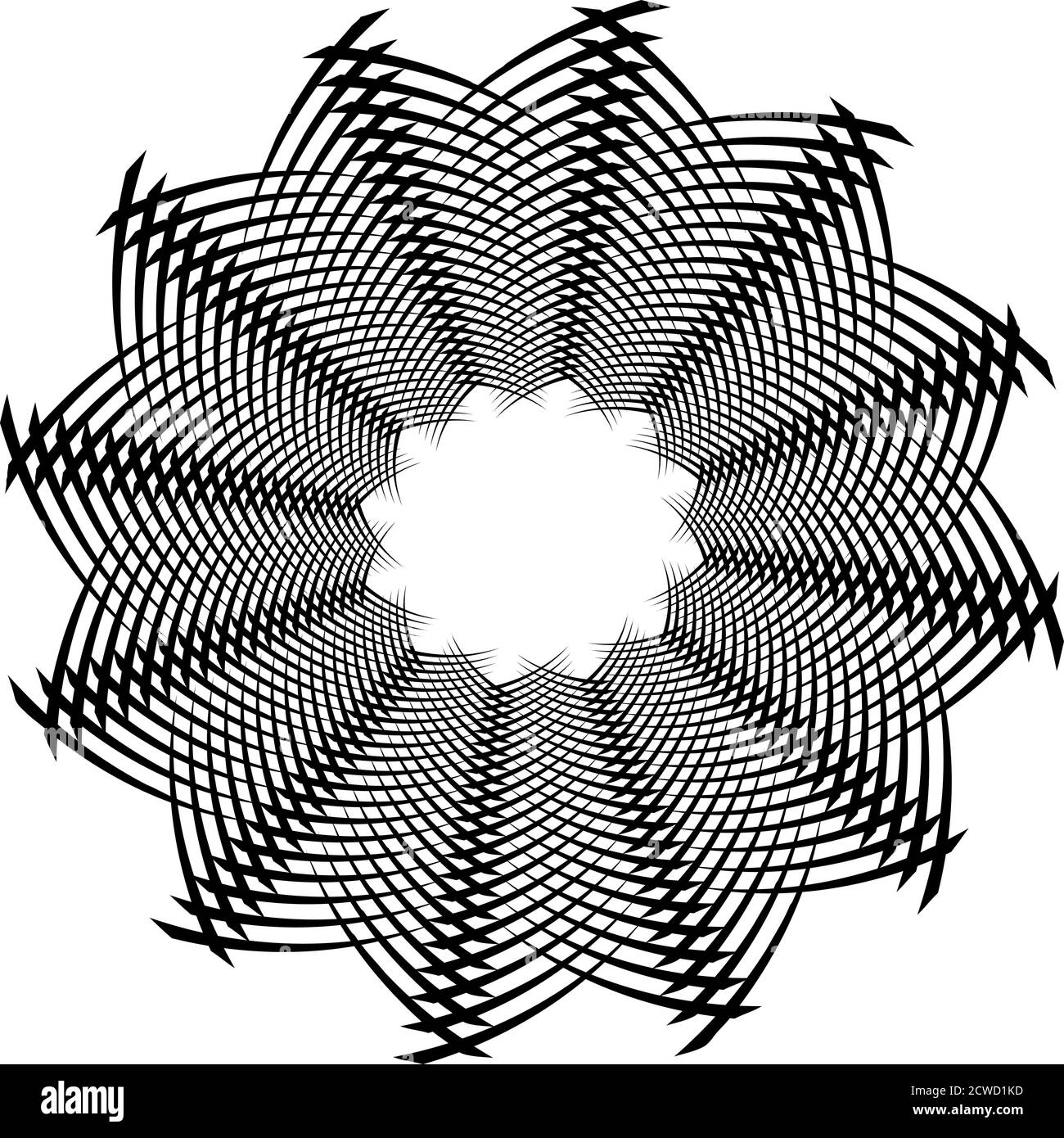 Spiral, twist radial swirl, twirl circular vector illustration. Revolve ...