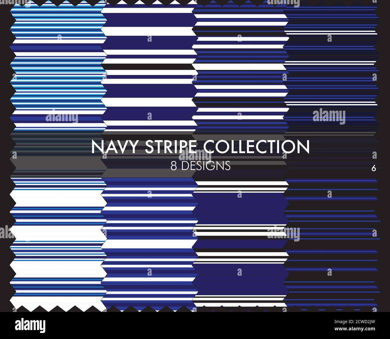 Striped Graphics Striped seamless pattern collection includes 8 designs for fashion ...