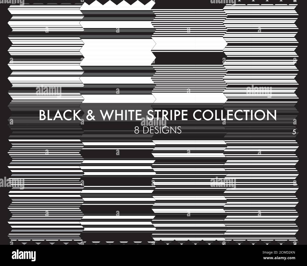 Striped Graphics Striped seamless pattern collection includes 8 designs for fashion ...