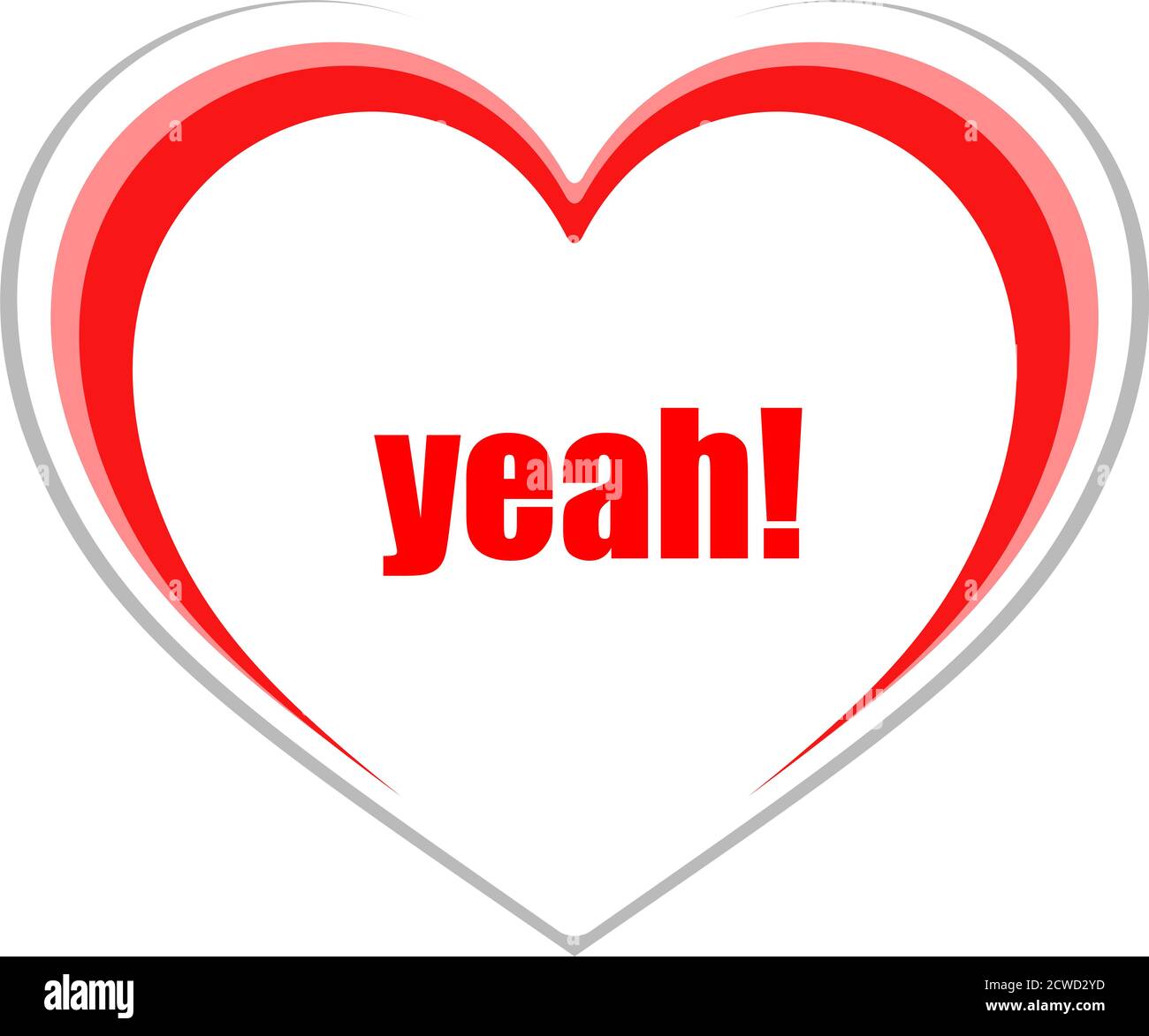 social concept. text yeah Stock Photo - Alamy