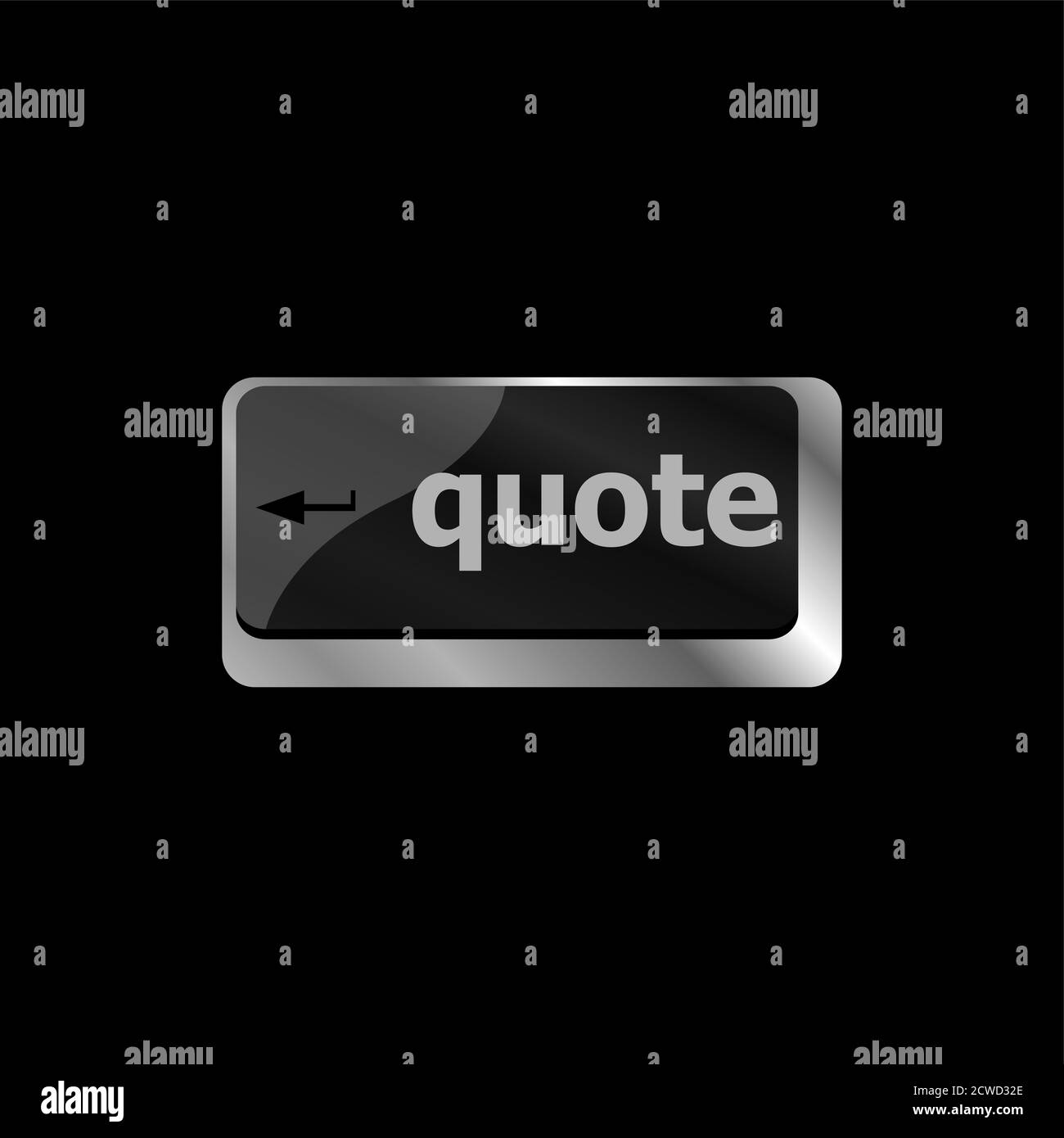 quote word on computer keyboard keys button Stock Photo