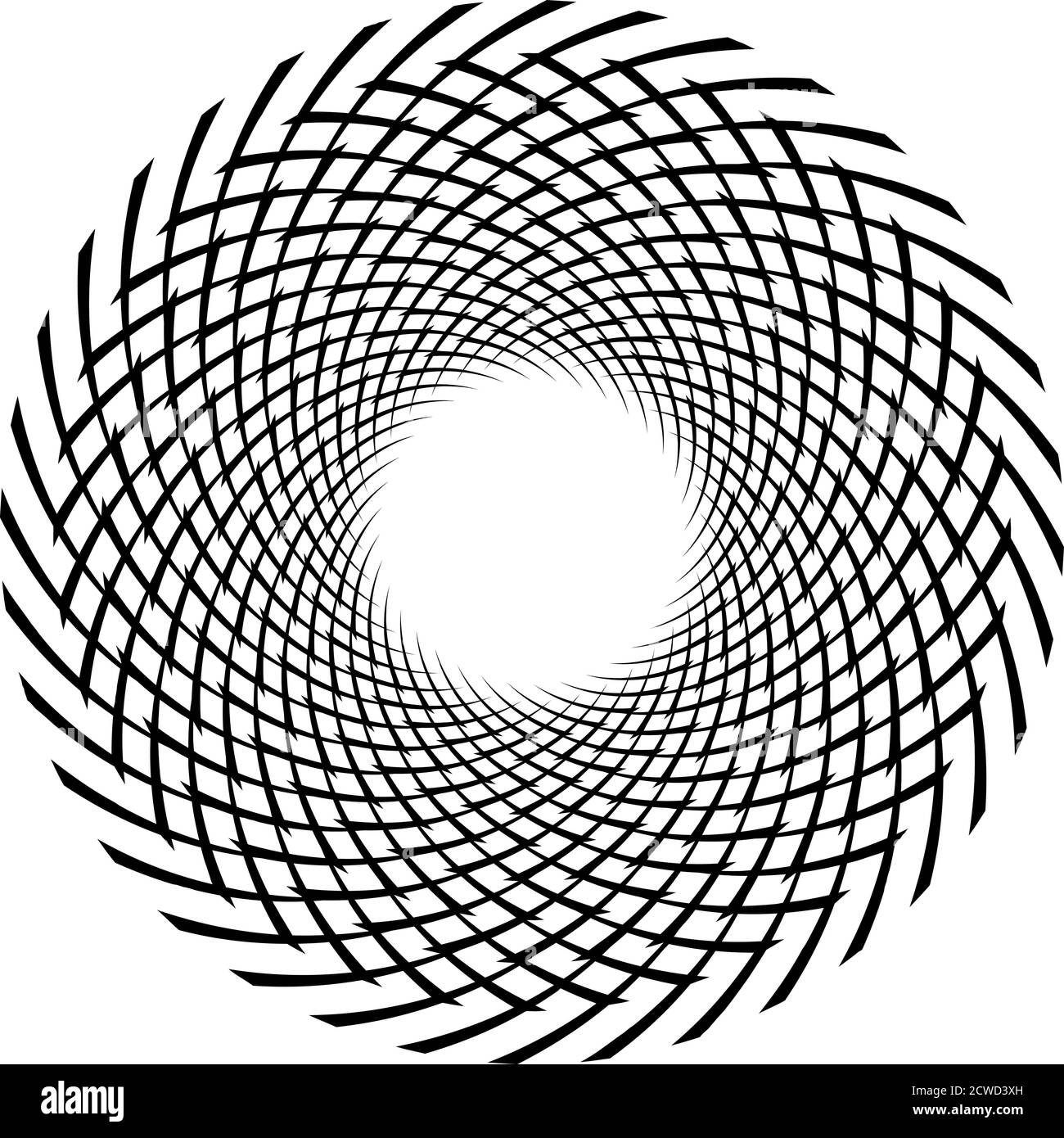 Spiral, twist radial swirl, twirl circular vector illustration. Revolve