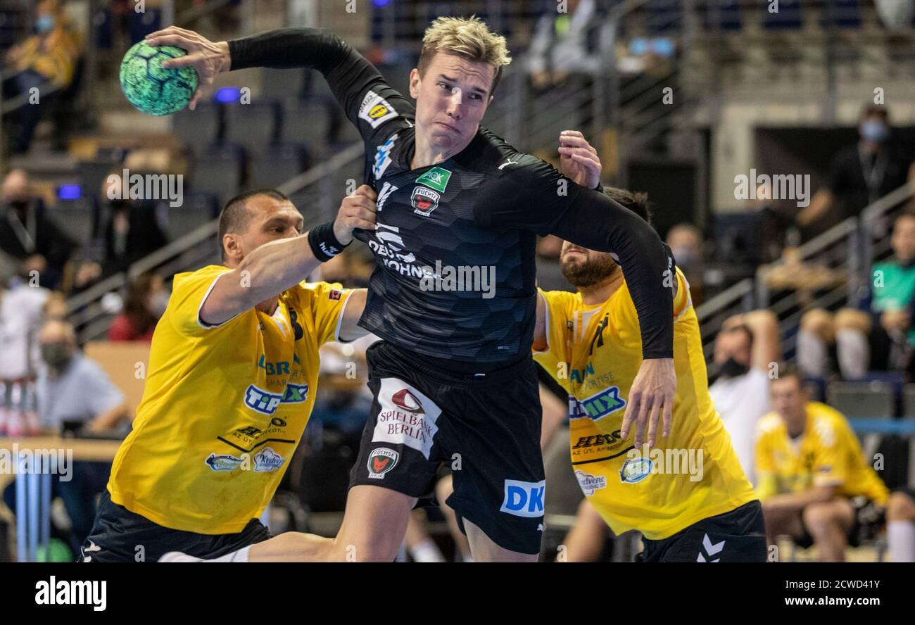 Berlin, Germany. 29th Sep, 2020. Handball EHF European League, Füchse Berlin Gyöngyösi FKK Berlin, Germany. 29th Sep, 2020. Handball EHF European League, Füchse Berlin Gyöngyösi FKK