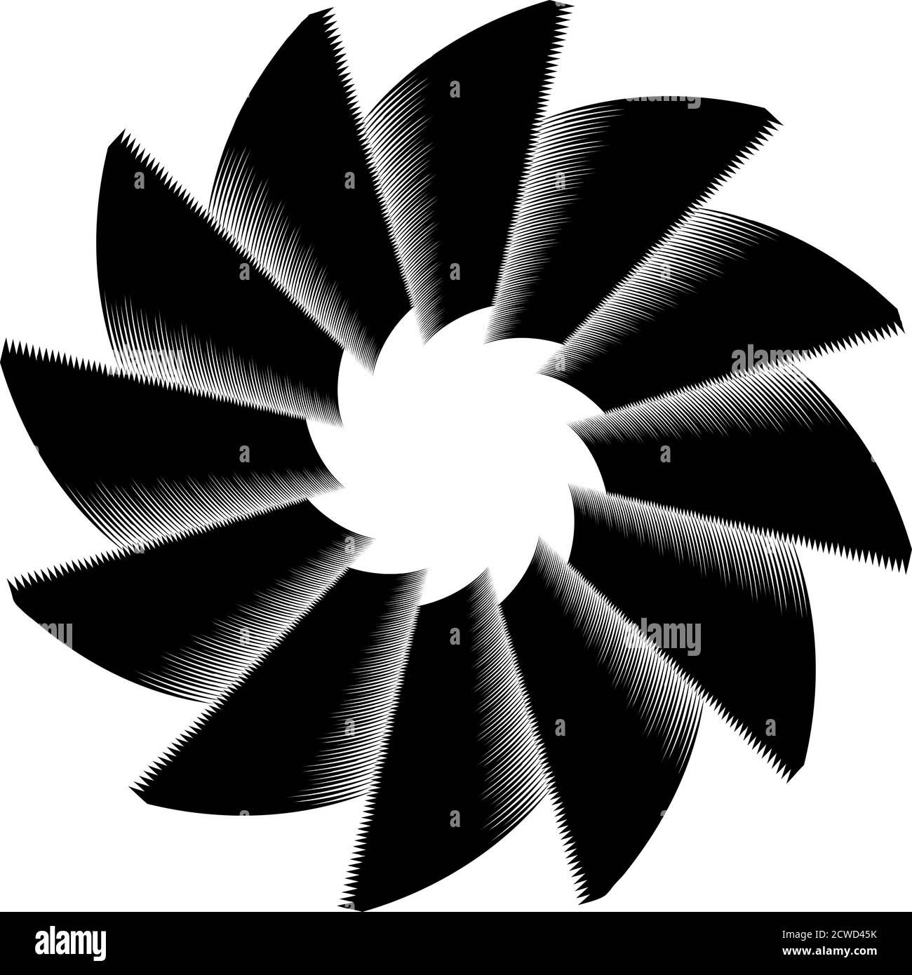 Spiral, twist radial swirl, twirl circular vector illustration. Revolve ...