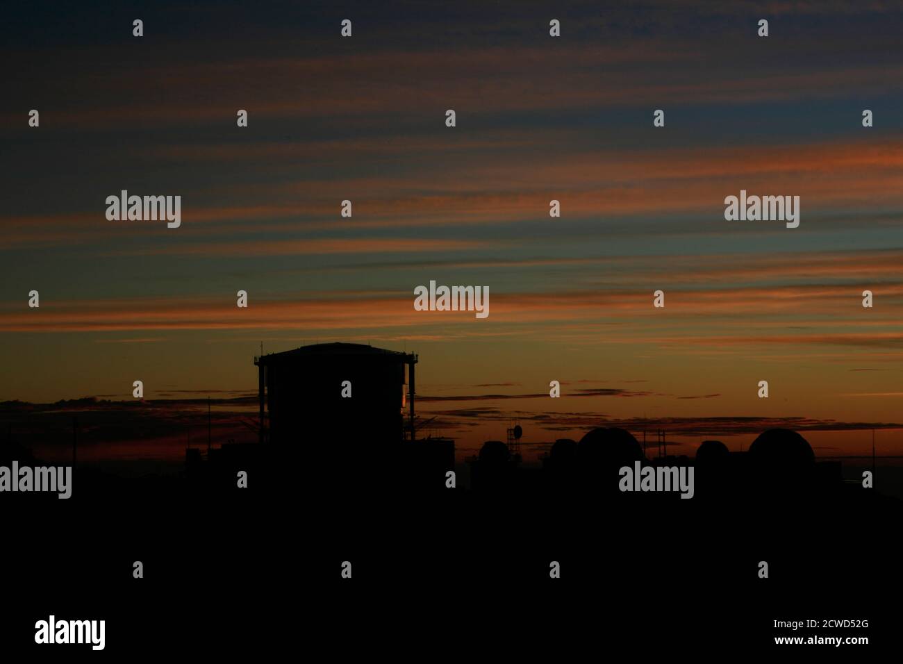 Sunset on Maui is different every time, seen here at 10,023' "Science City" in the later stages