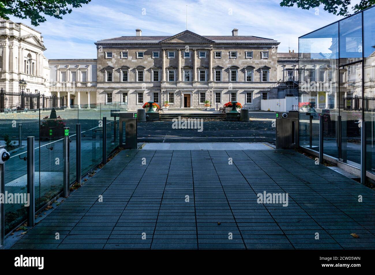 Leinster House, Kildare Street, Dublin,  the  seat of the Oireachtas, the parliament of Ireland. Stock Photo