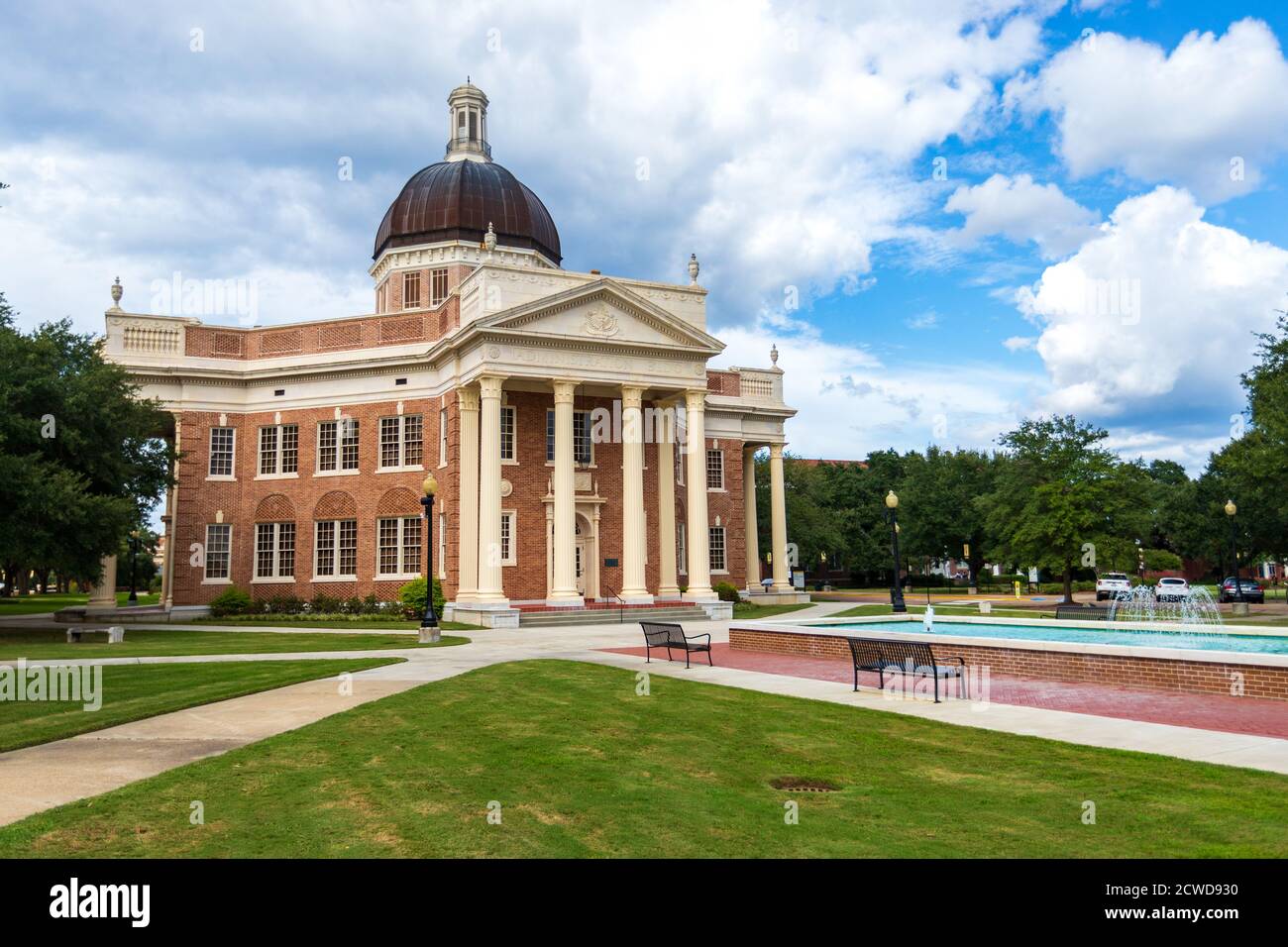 Hattiesburg, MS / USA - September 17, 2020: Iconic Administration Building of the University of Southern Mississippi Stock Photo