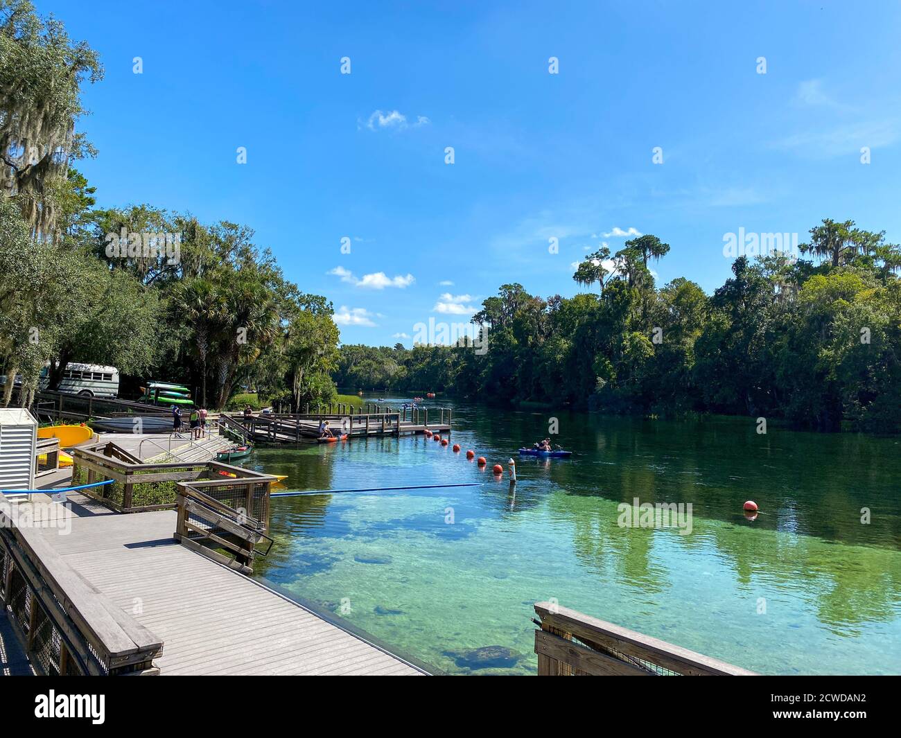Dunnellon, FL/USA - 9/2/20:  The Rainbow River near KP Hole County park  in Dunnellon, Florida. Stock Photo