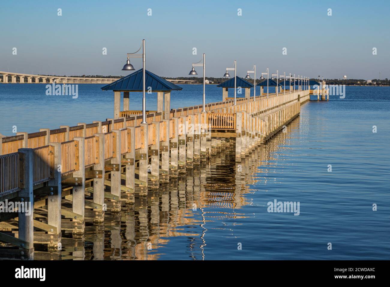 Pier at the harbor in Bay St. Louis, Mississippi, USA Stock Photo