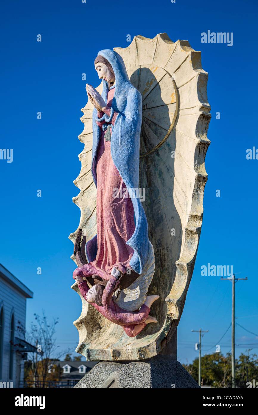 Our Lady of Guadalupe shrine at the St. Paul Catholic Chapel in Pass Christian, Mississippi, USA Stock Photo
