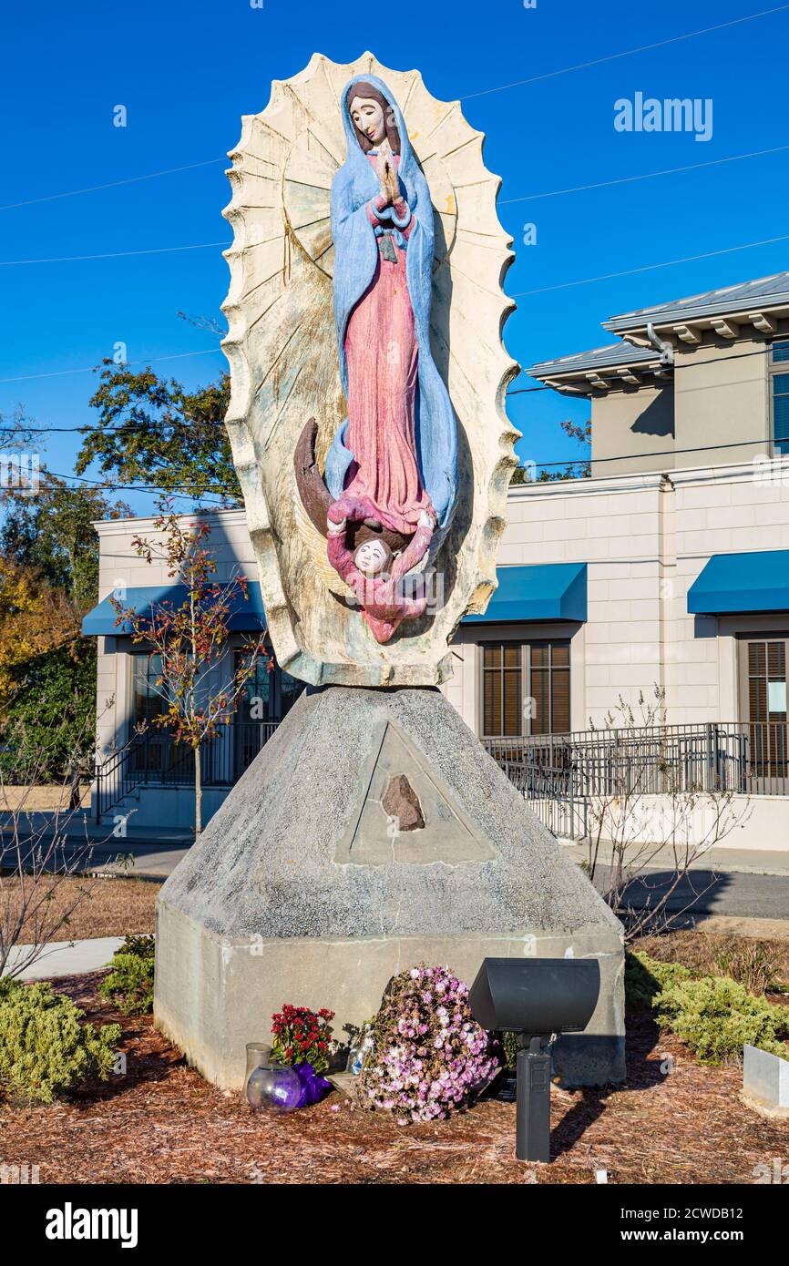Our Lady of Guadalupe shrine at the St. Paul Catholic Chapel in Pass Christian, Mississippi, USA Stock Photo