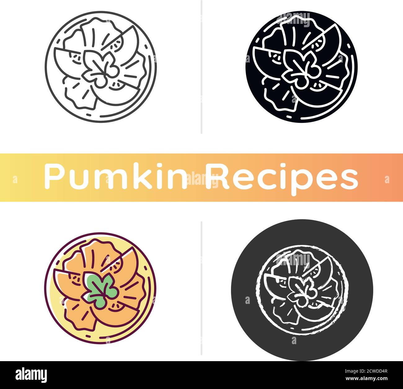 Pumpkin salad icon Stock Vector Image & Art - Alamy