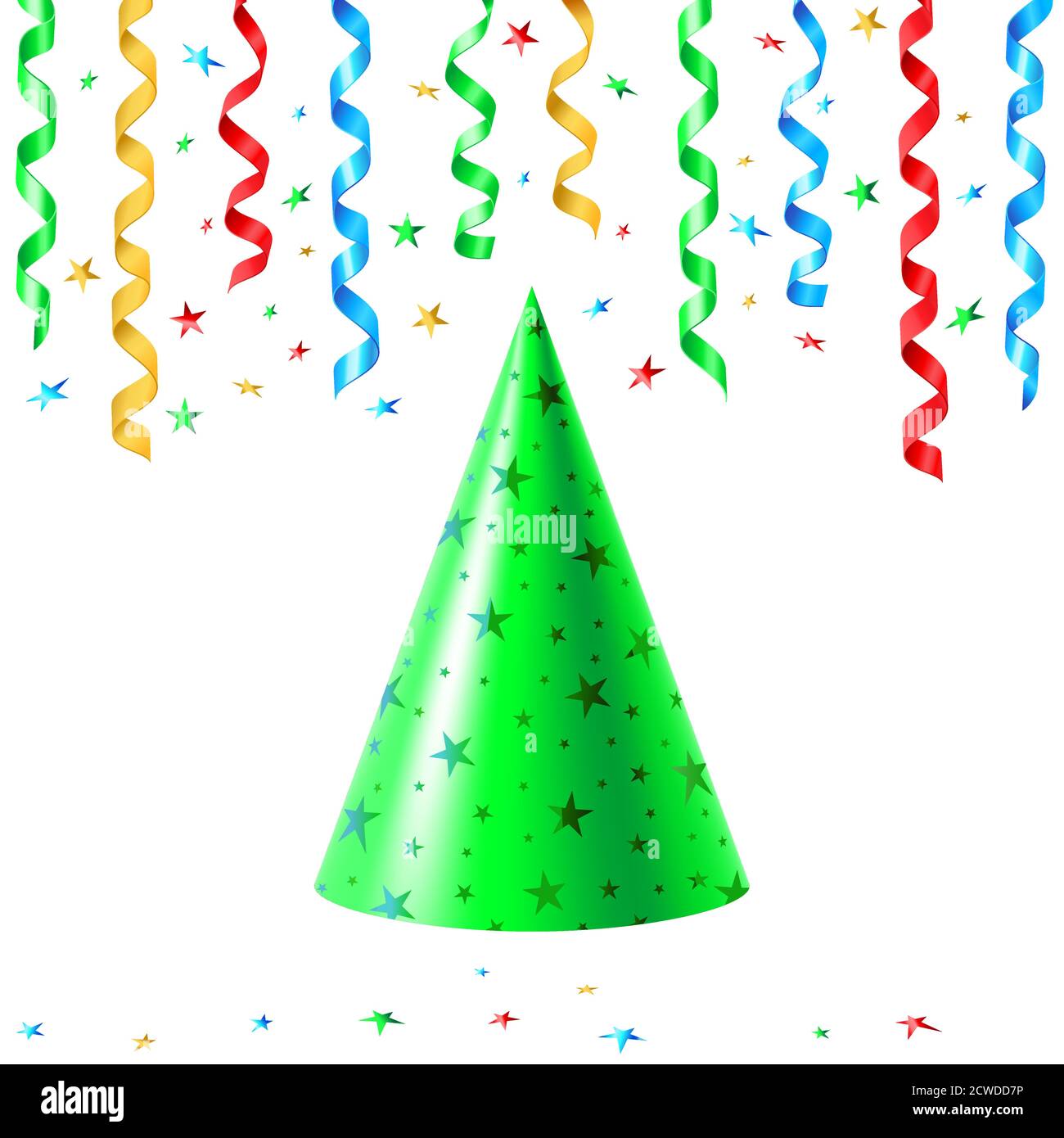 Party hat and streamers and confetti Stock Vector Image & Art Alamy