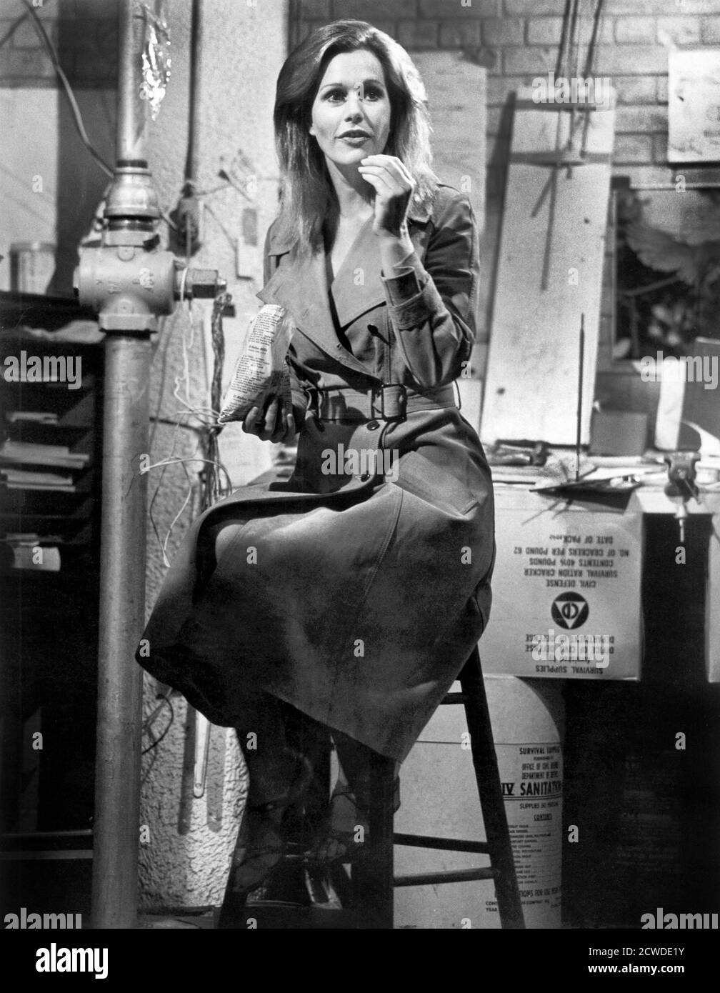 Sally Kellerman, on-set of the Film, 'Brewster McCloud', MGM, 1970 Stock Photo