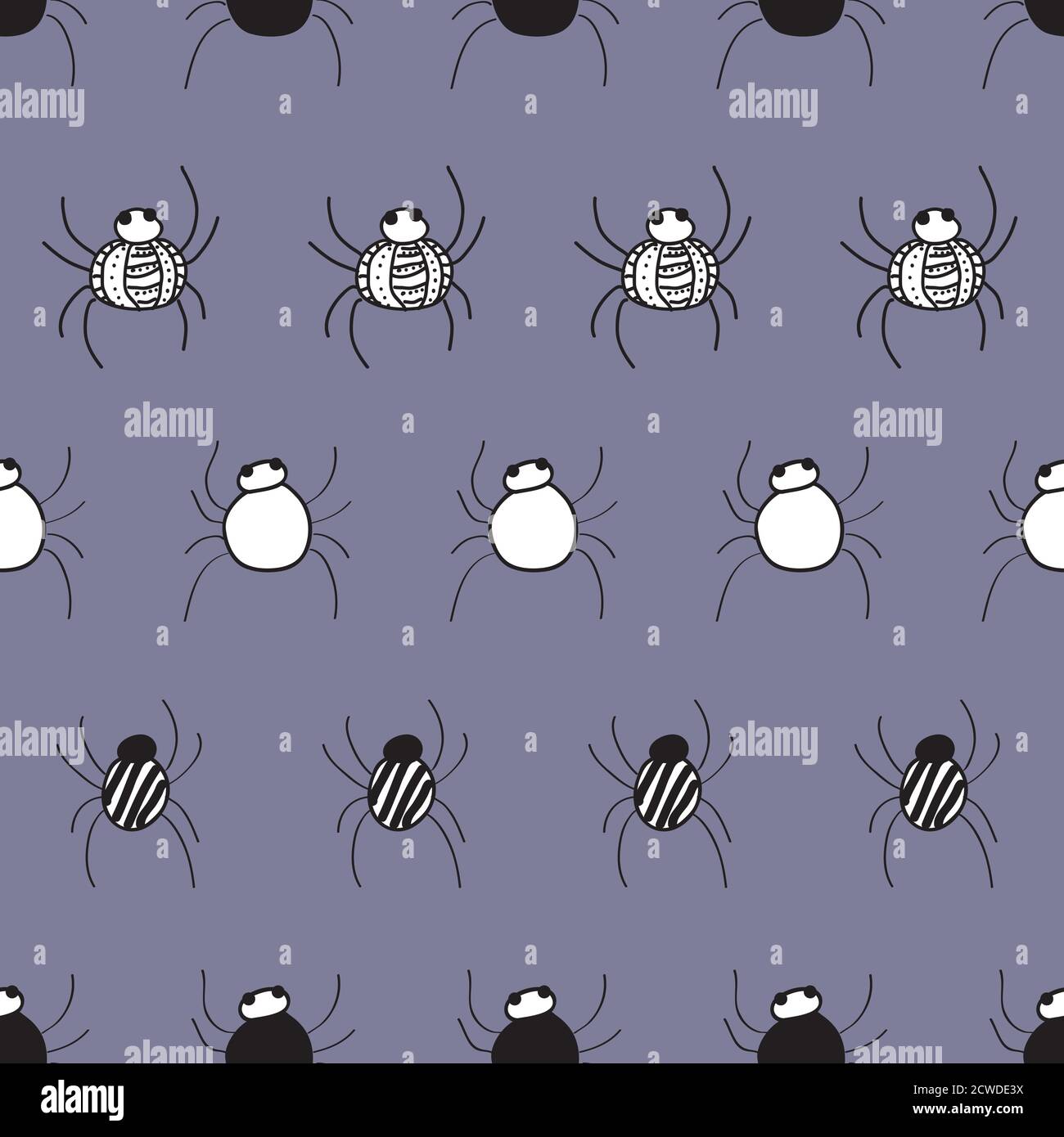 Spider stripes pattern seamless vector repeat surface design halloween Stock Vector