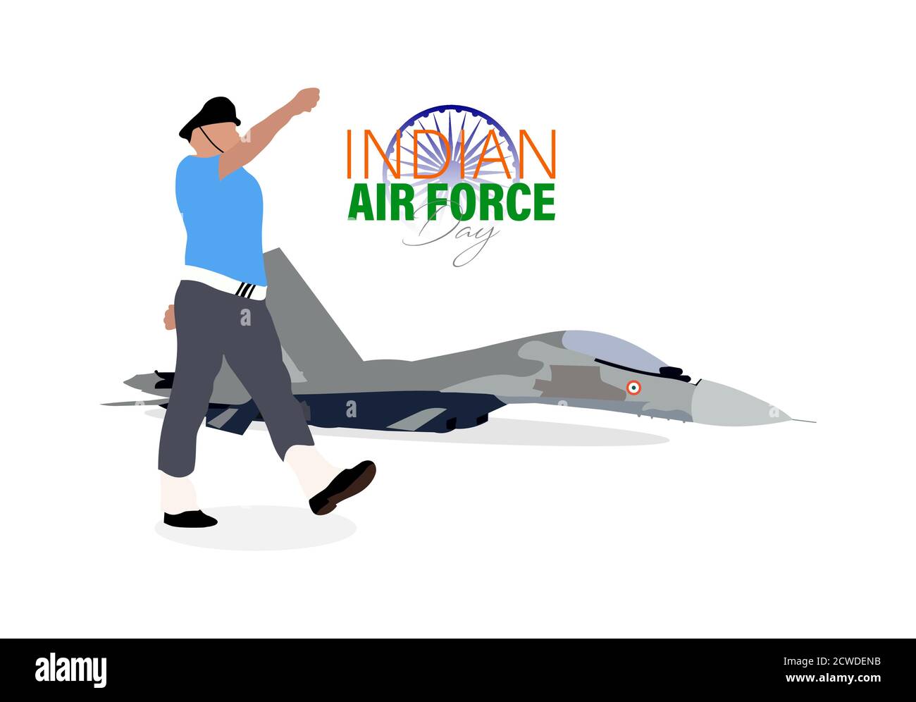 Vector Illustration of Indian Air Force Day observed on October 8. Banner  with fighter plane Stock Vector Image & Art - Alamy