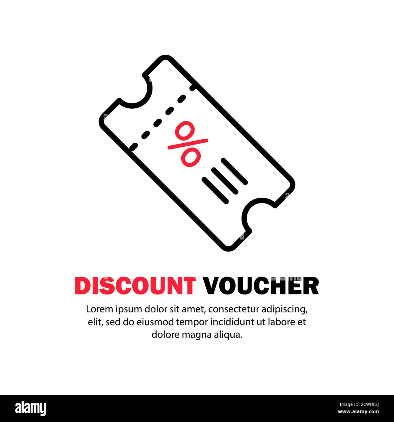 Discount Ticket Or Shopping Voucher Icon Vector On Isolated White