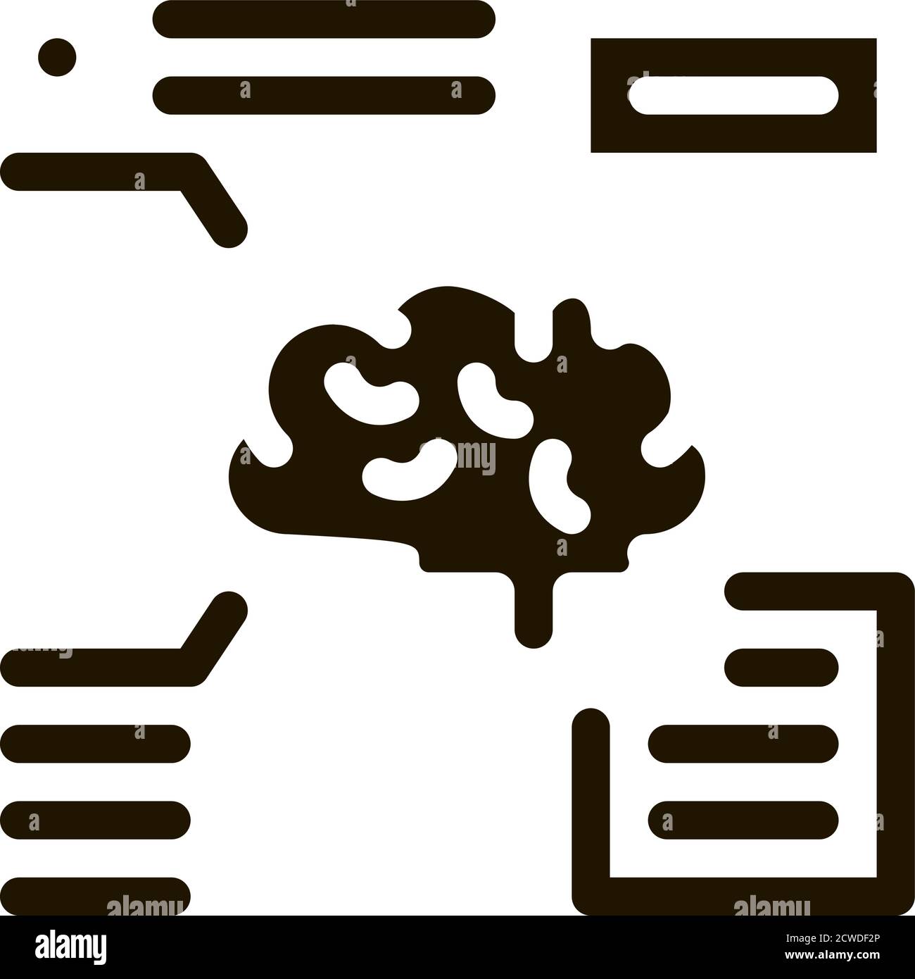 Brain Feature Icon Vector Glyph Illustration Stock Vector Image & Art ...