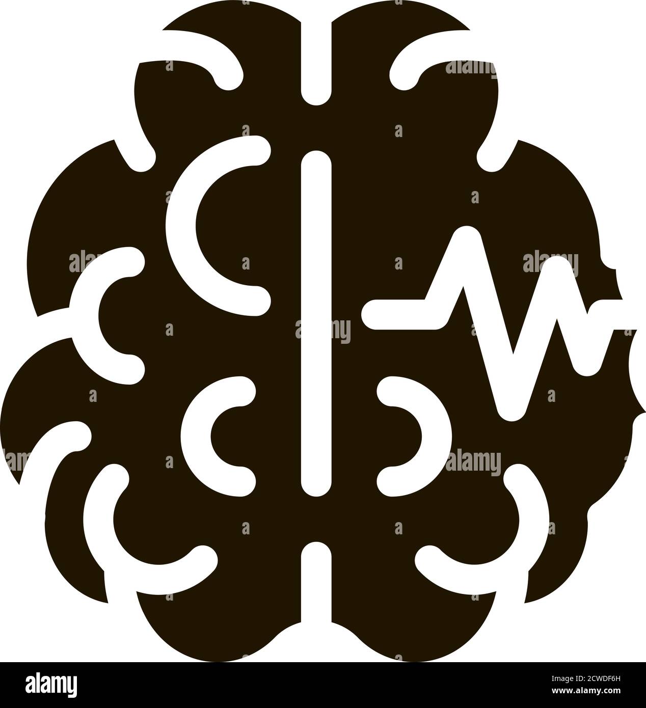 Brain Impulse Icon Vector Glyph Illustration Stock Vector Image & Art ...