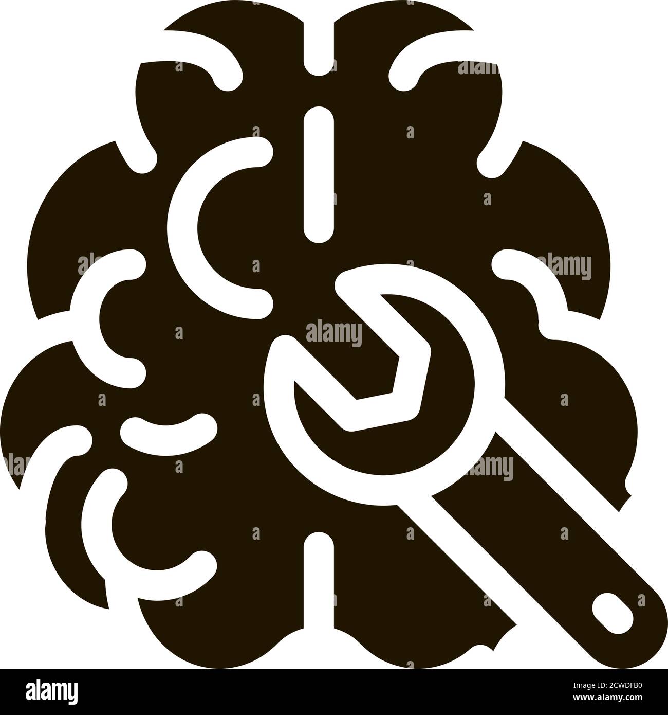 Brain and wrench Stock Vector Images - Alamy