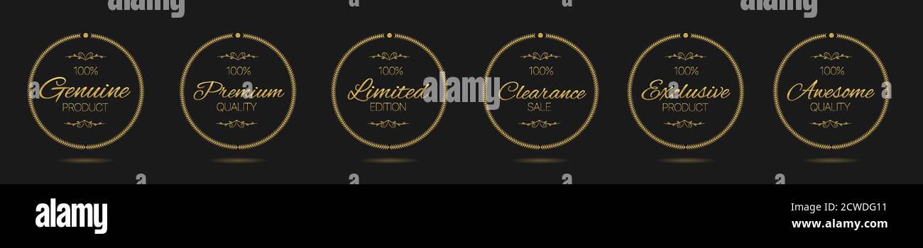 Awesome quality wreath icon set Stock Vector