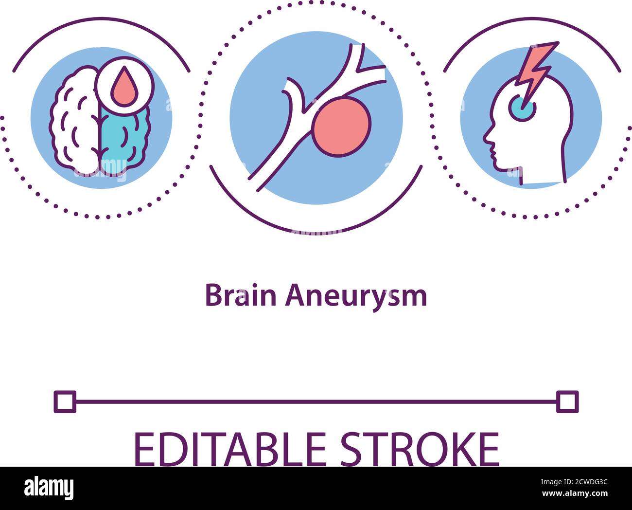 Brain aneurysm concept icon Stock Vector Image & Art - Alamy