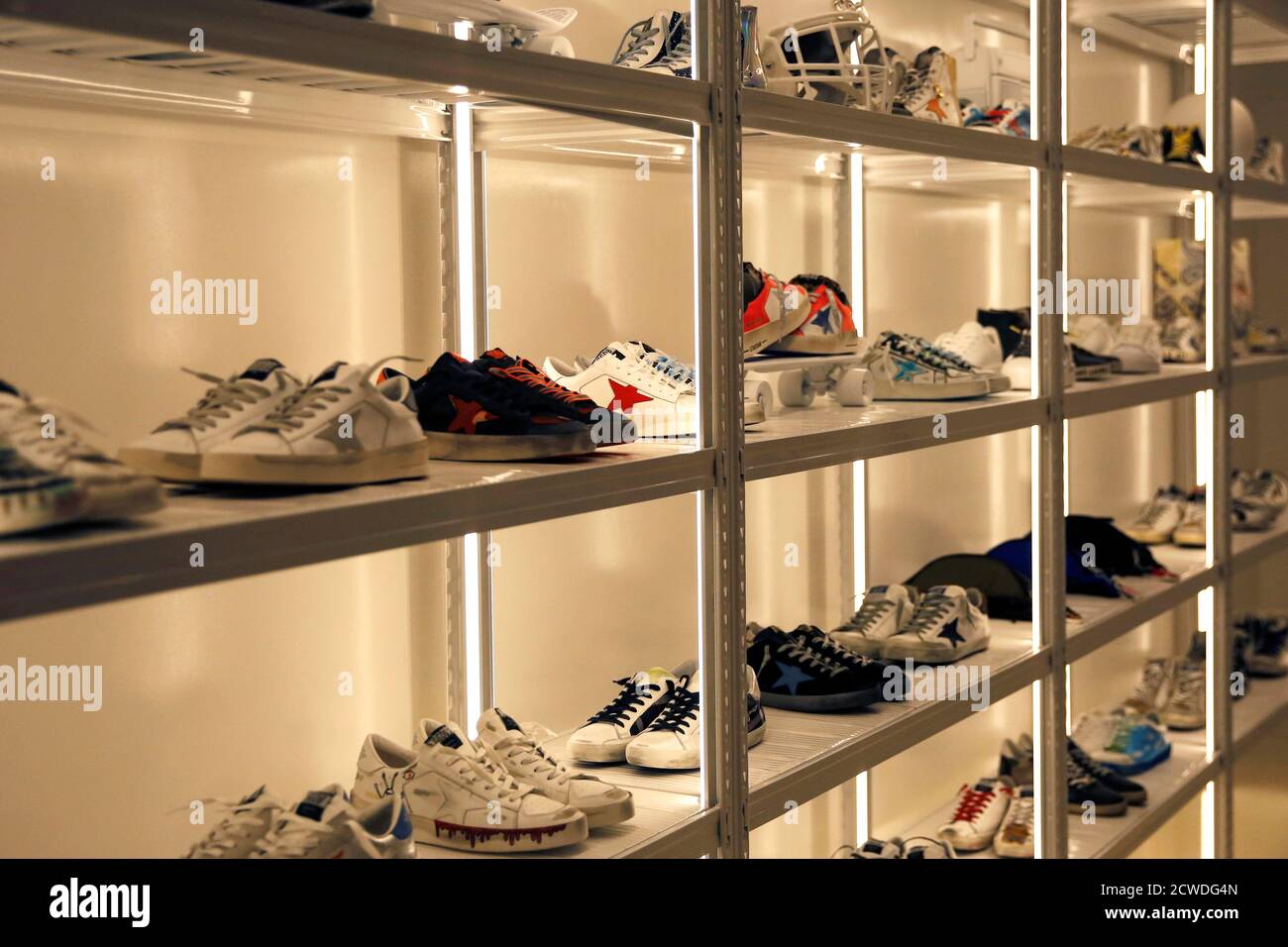 Sneakers of Italian high fashion sneaker brand Golden Goose are displayed at its store in Beijing, China September 23, 2020. Picture taken September 23, 2020. Wang Stock Photo - Alamy