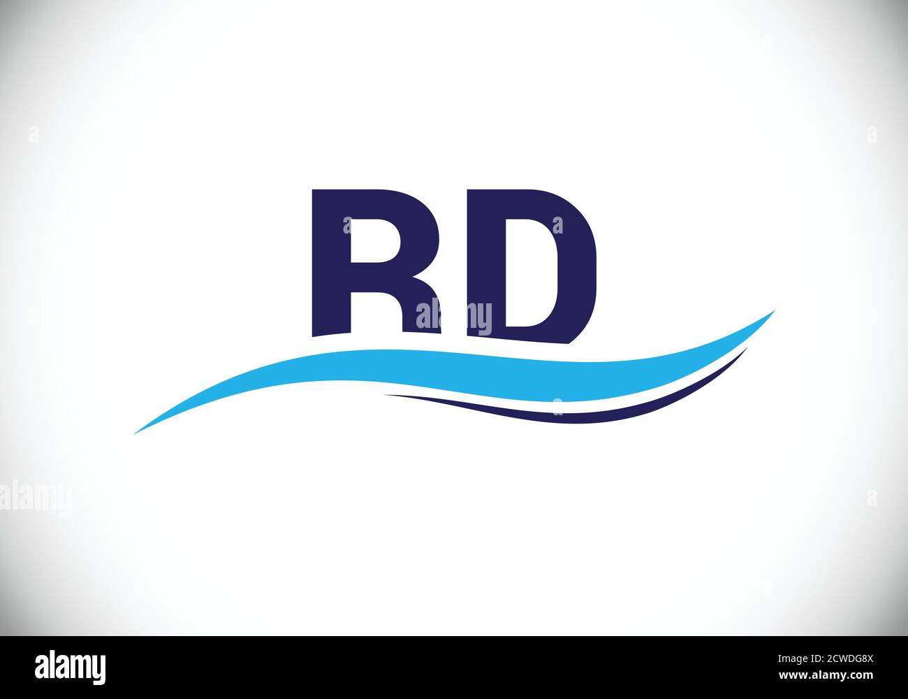 Initial Monogram Letter R D Logo Design Vector Template. R D Letter ...