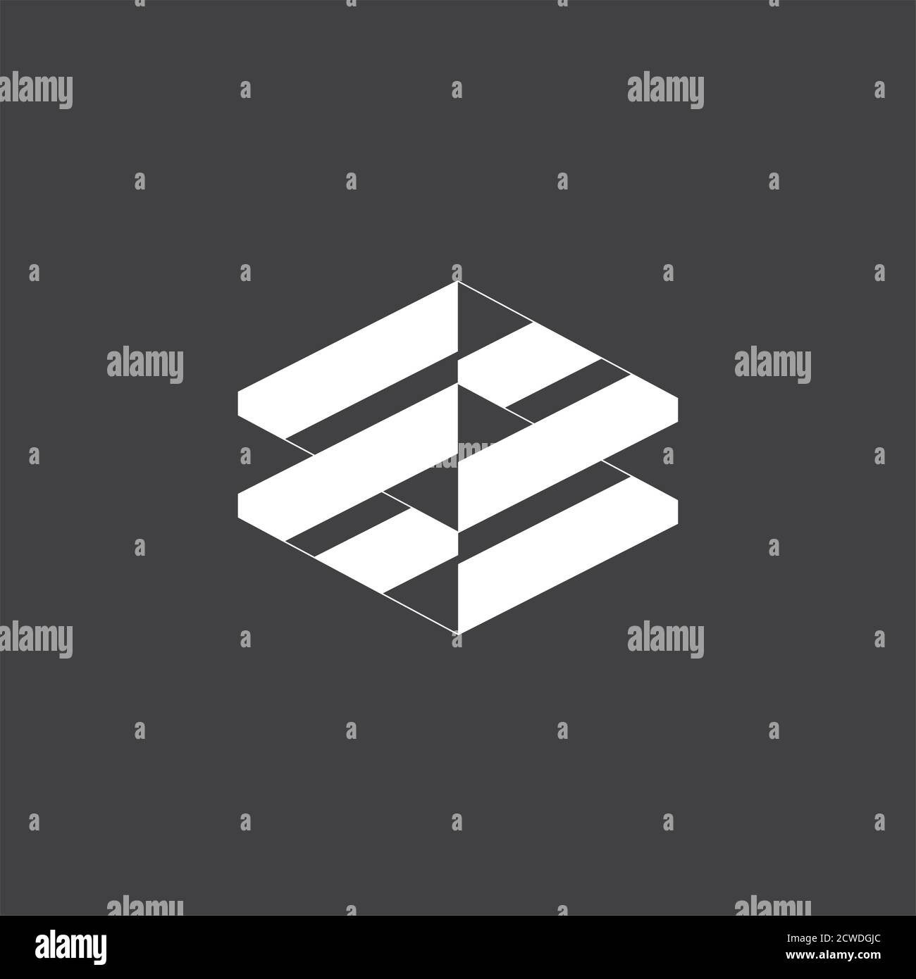 letter bb simple monogram stripes logo vector Stock Vector