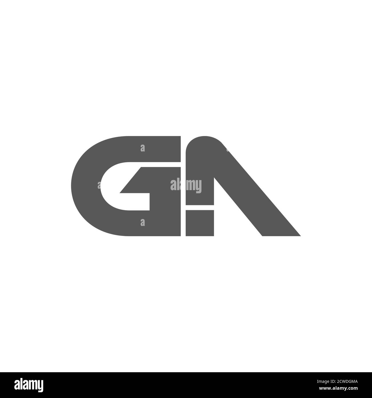 letter ga simple geometric arrow logo vector Stock Vector