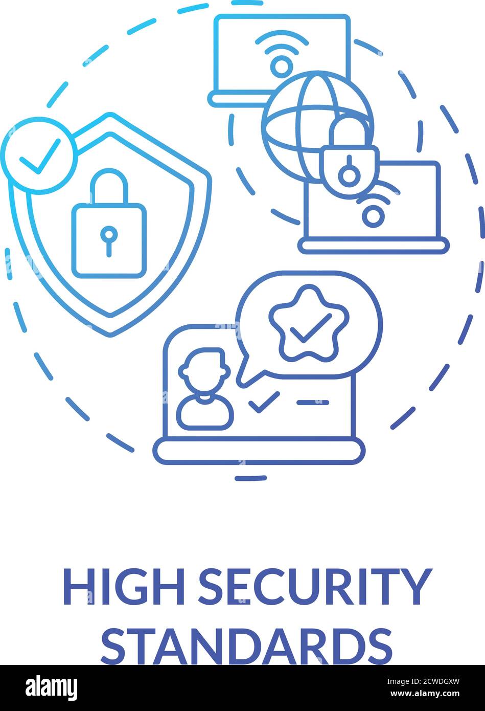 High security standards concept icon Stock Vector Image & Art Alamy