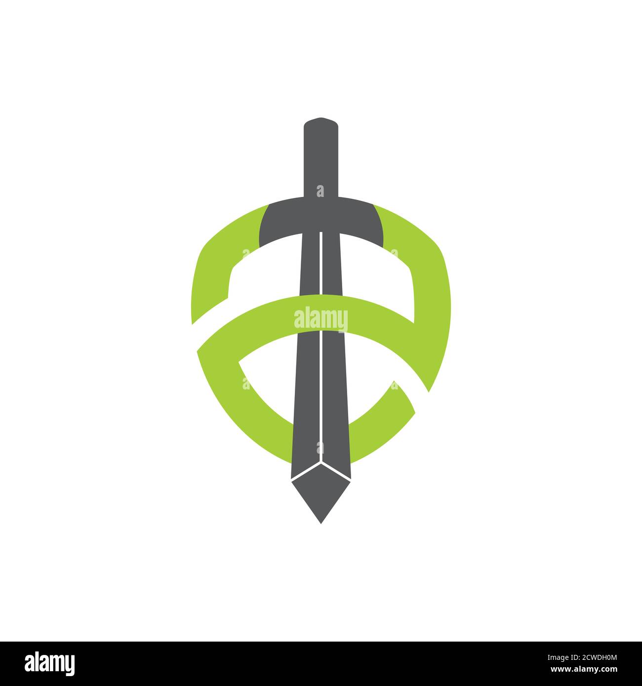 sword shield symbol logo vector Stock Vector