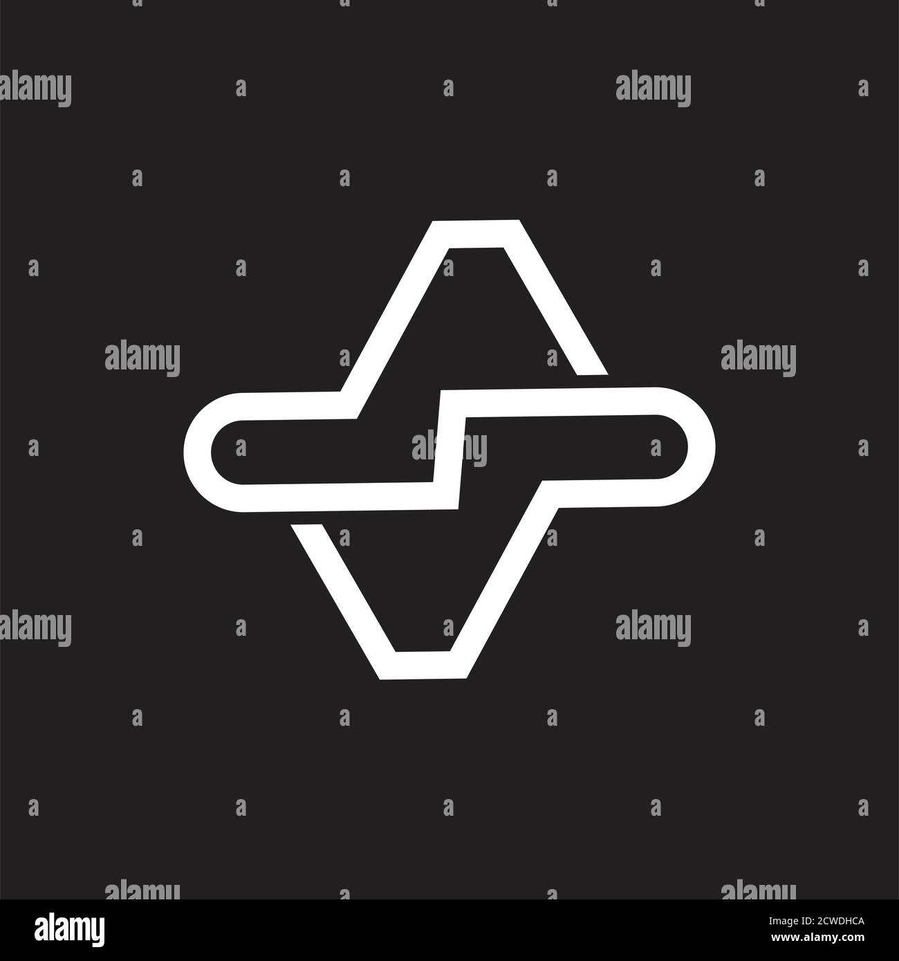 abstract letter dp line geometric polygon logo Stock Vector
