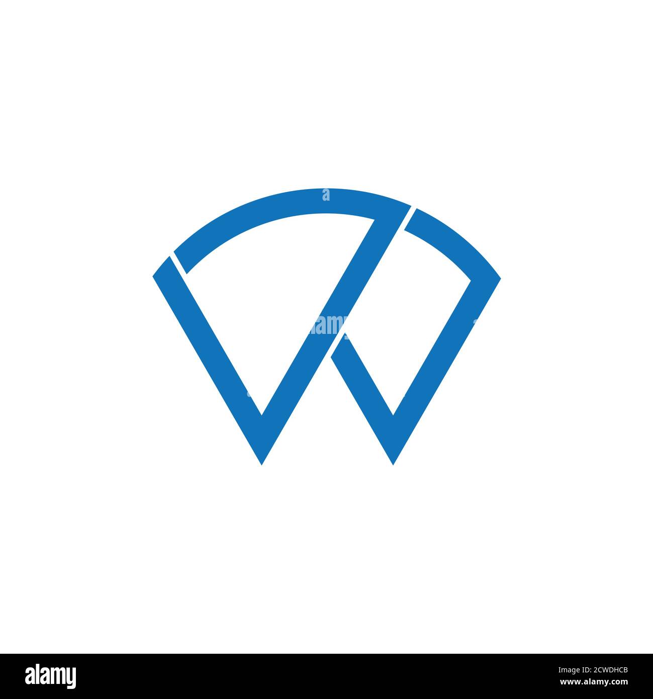 letter w lines art geometric logo vector Stock Vector Image & Art - Alamy
