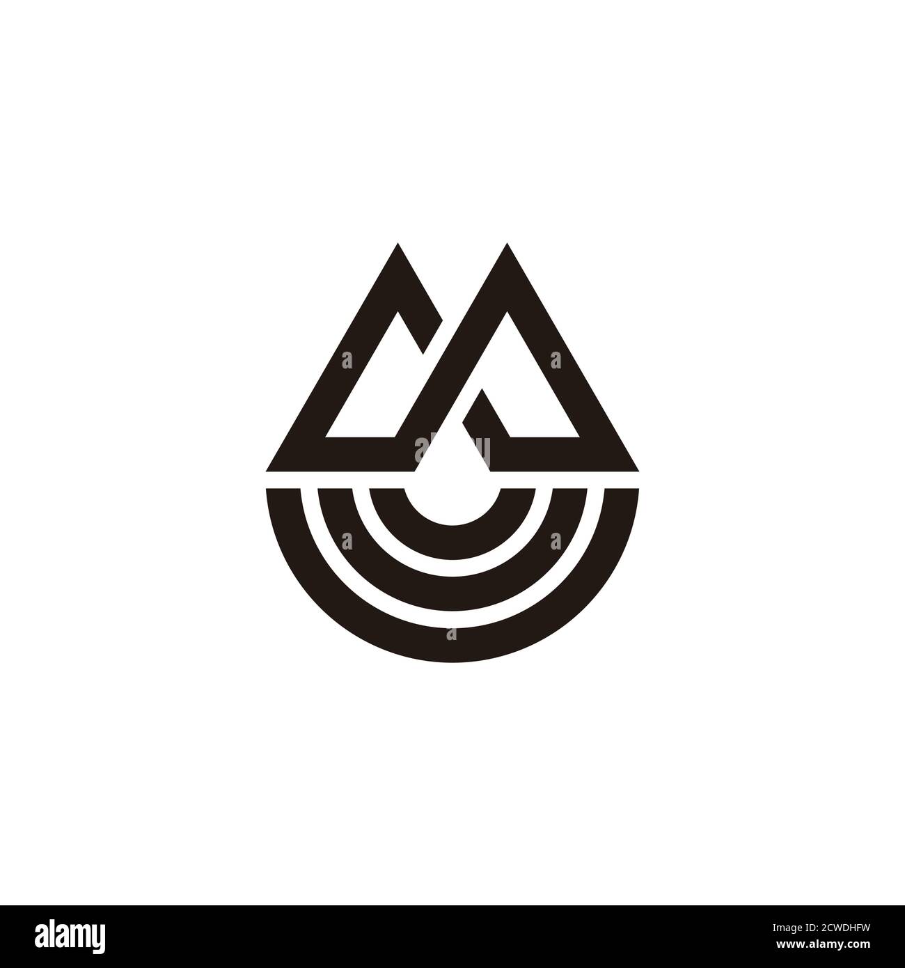 letters mu abstract stripes geometric line logo vector Stock Vector