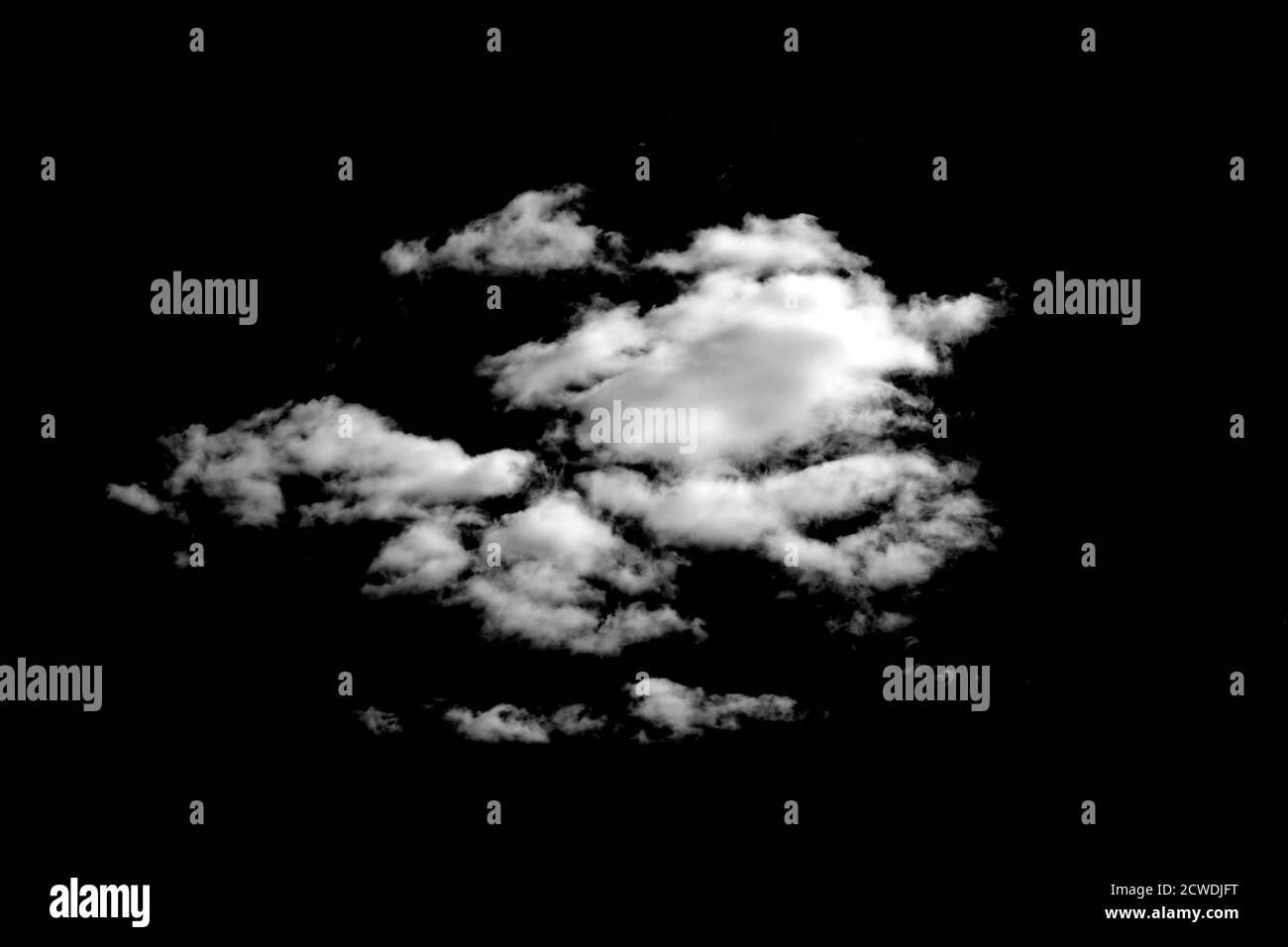 white cloud isolated on black background Stock Photo - Alamy