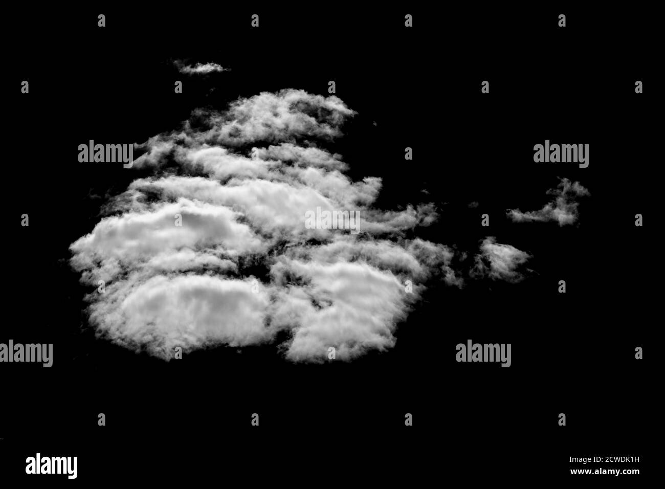 white cloud isolated on black background Stock Photo - Alamy