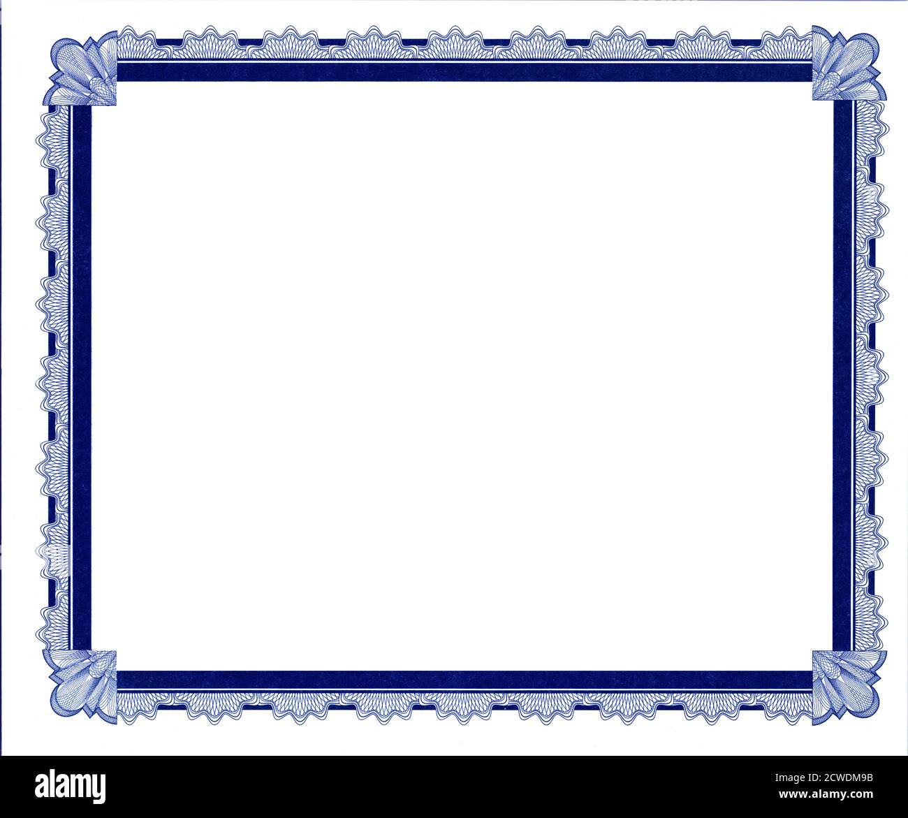 Blue Certificate Border frame blank for awards Stock Photo - Alamy Pertaining To Award Certificate Border Template