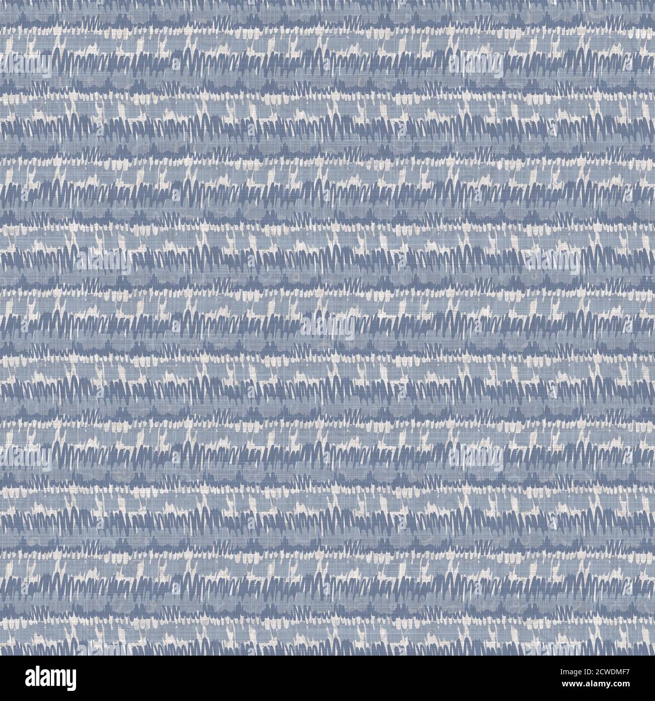 Seamless french farmhouse woven linen stripe texture. Ecru flax blue ...