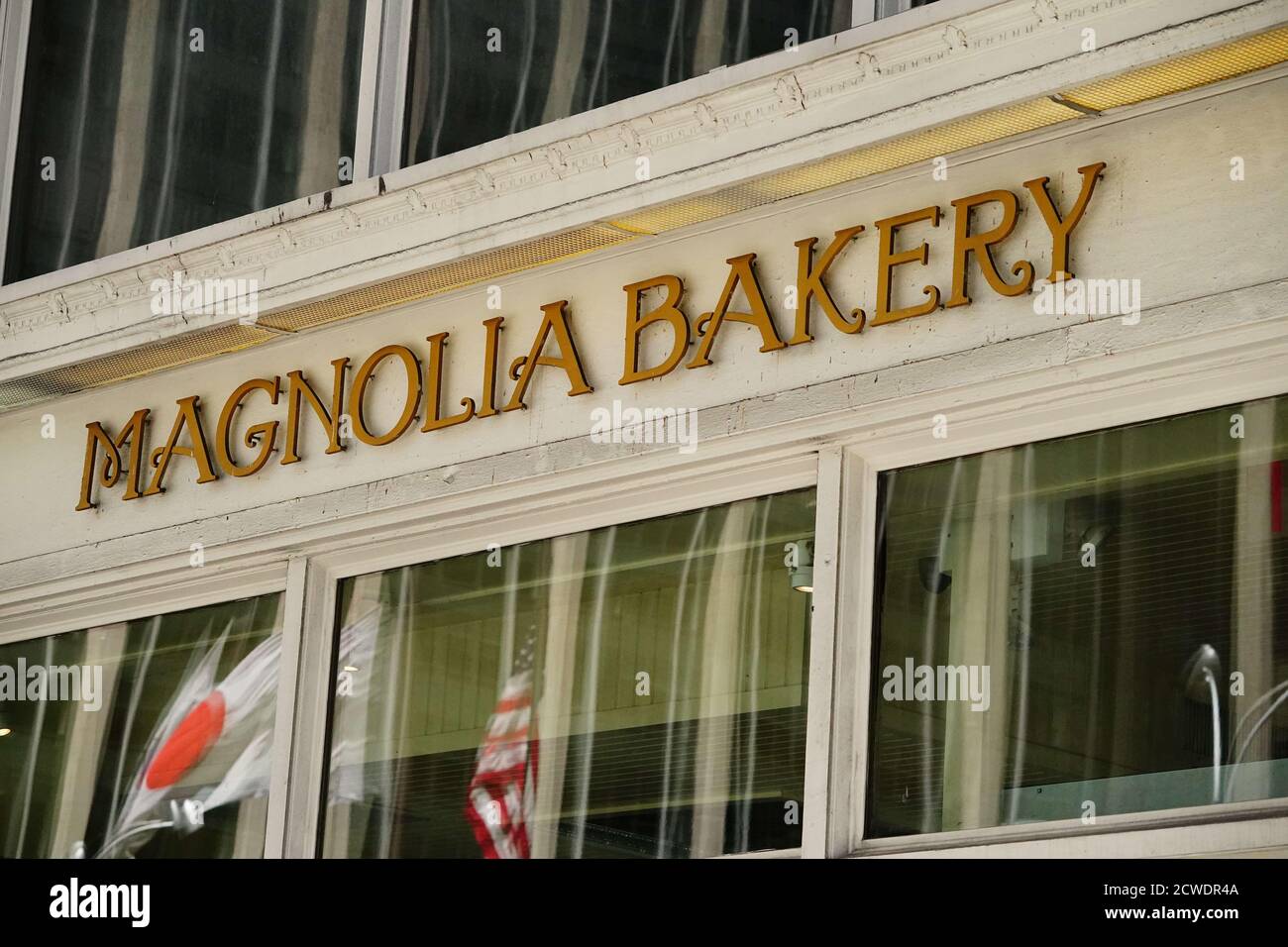 New York, USA. 21st May, 2020. Magnolia Bakery logo seen one at one of their branches. Credit