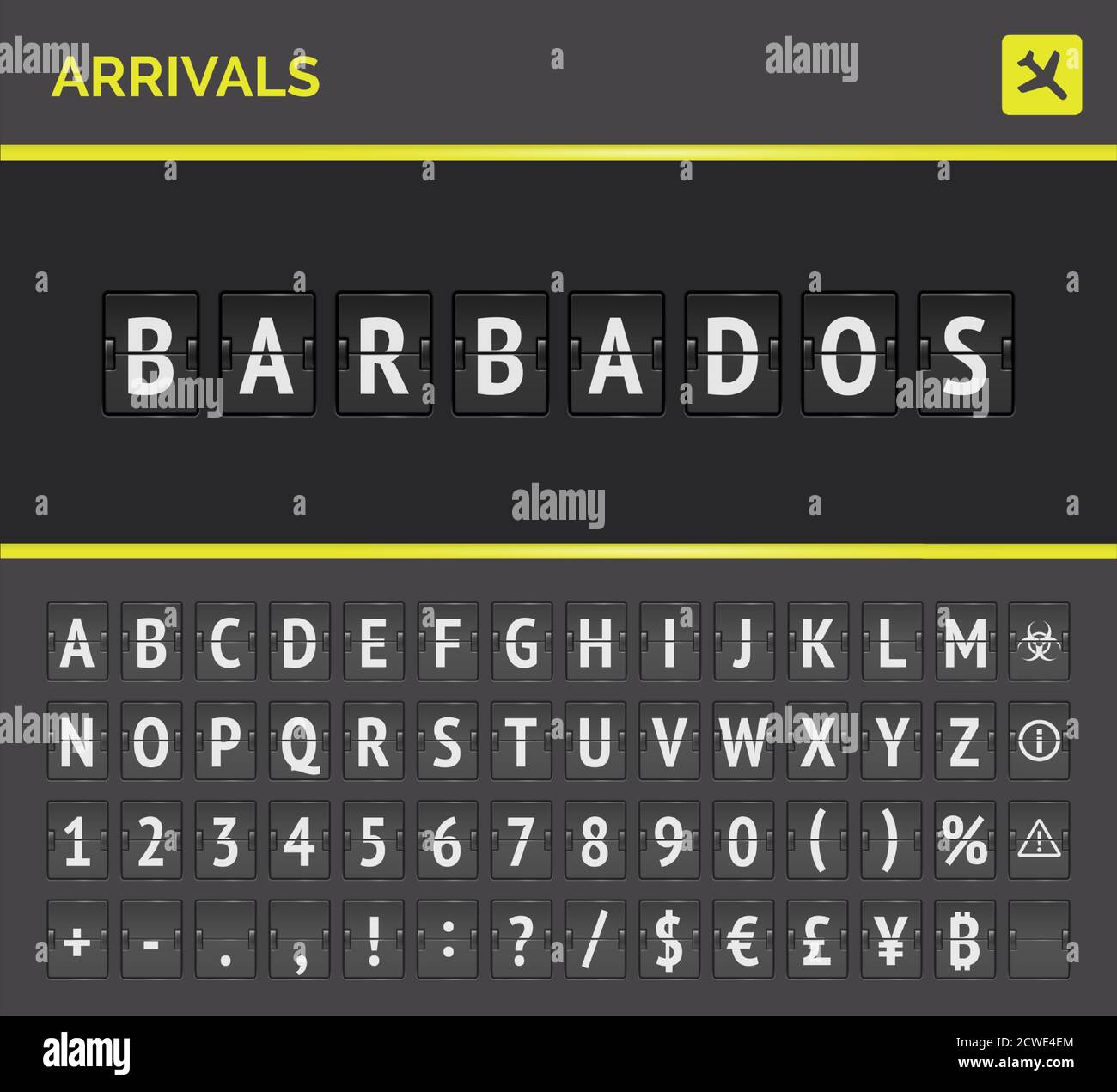 Airport board flip departure font Stock Vector Image & Art Alamy