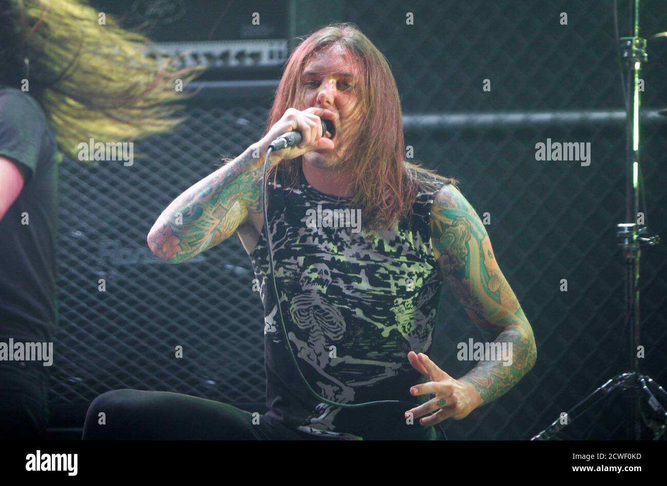 Singer Tim Lambesis Of As I Lay Dying Performs At The 2nd Annual Golden Gods Awards In Los Angeles In This April 8 10 File Photo Lambesis Lead Singer For The Heavy